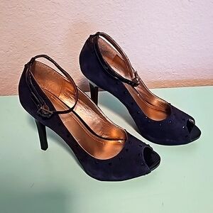 BCBGeneration blue suede stilettos